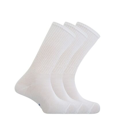 Pack de 3 calcetines de algodón con puño americano - Basix (Cortos y lisos)