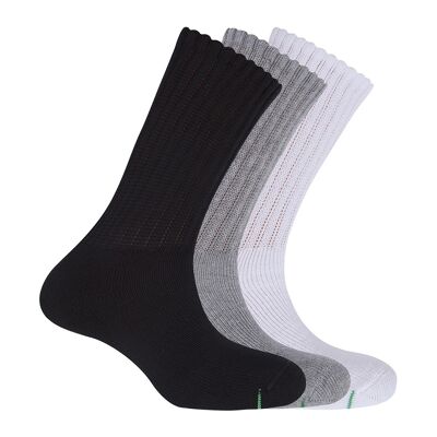 Pack of 3 cotton socks with knuckles