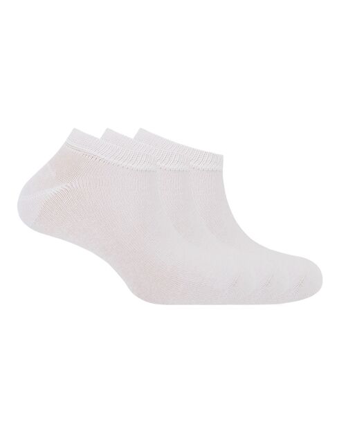 Pack de 3 calcetines tobilleros de algodón lisos - Basix