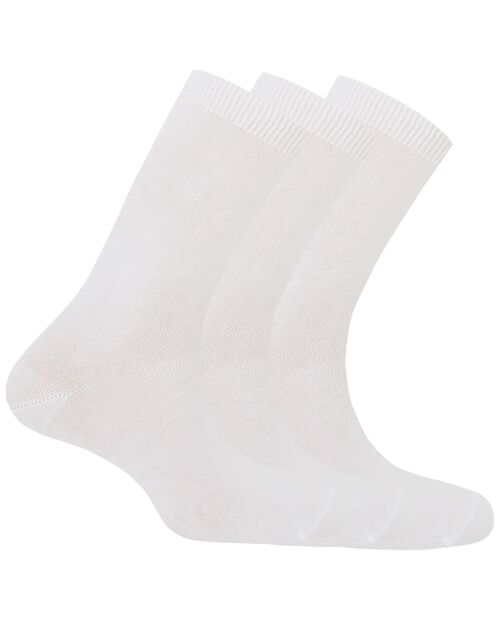 Pack de 3 calcetines cortos de algodón lisos - Basix