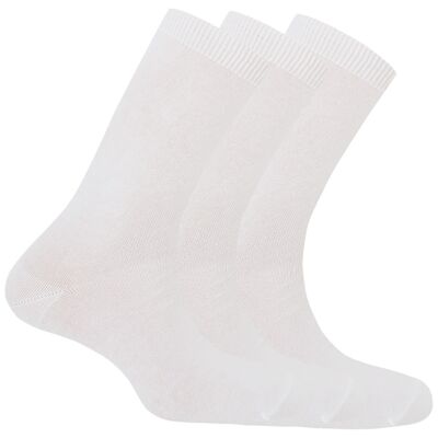 Pack of 3 short plain cotton socks - Basix