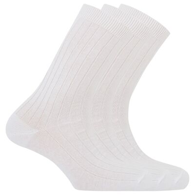 Lot de 3 chaussettes en coton côtelé - Basix