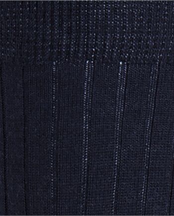 Chaussettes courtes 100% laine côtelée 6x2 4