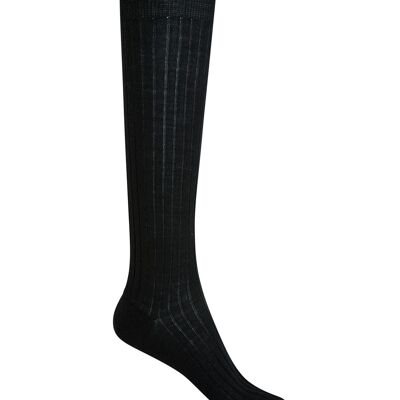 Gerippte Socken aus 100 % Wolle, 6x2 hoch