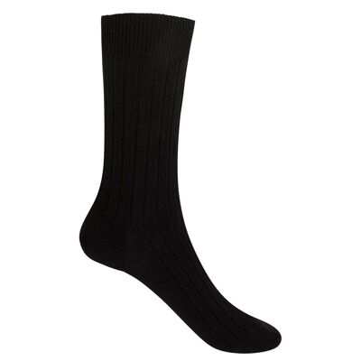 Mercerized wool socks - ribbed