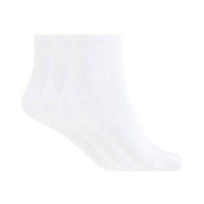 Pack of 3 plain cotton socks - Basix Tobilleros