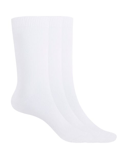 Pack de 3 calcetines de algodón lisos - Basix (Cortos)