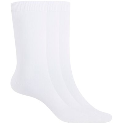 Pack of 3 plain cotton socks - Basix (Short)