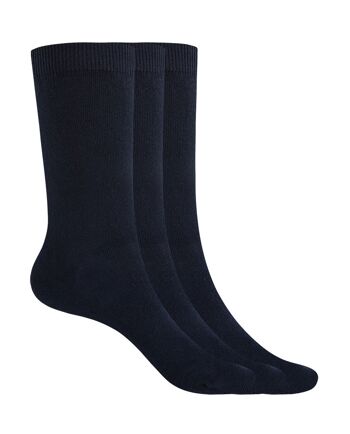 Lot de 3 chaussettes unies en coton - Basix (Courtes) 5