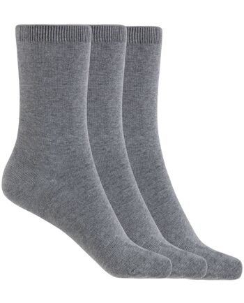 Lot de 3 chaussettes unies en coton - Basix (Courtes) 7