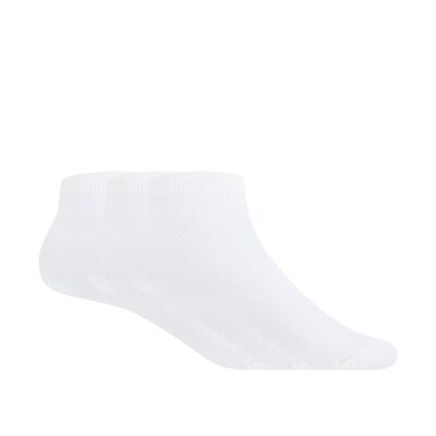 Pack de 3 calcetines de algodón lisos - Basix (Tobilleros)