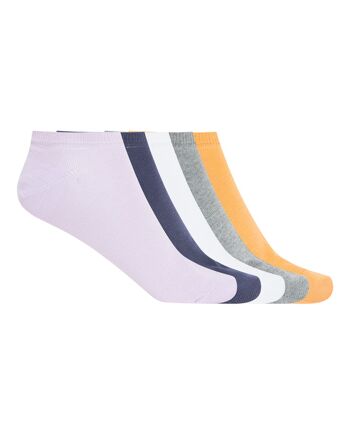 Lot de 5 chaussettes unies en coton 1