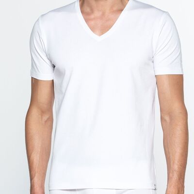 T-Shirt mit V-Ausschnitt aus Bio-Baumwolle, Ecologix