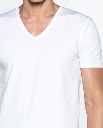 T-shirt col V en coton bio, Ecologix 3