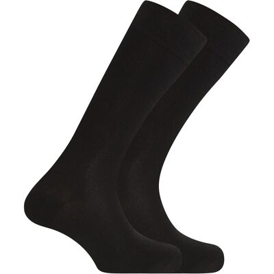 Lot de 2 chaussettes courtes unies en coton bio