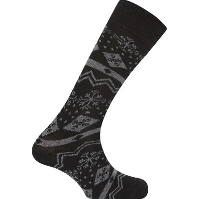 Cashmere/wool socks - two-tone border