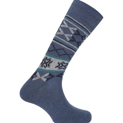 Cashmere/wool socks - positioned border