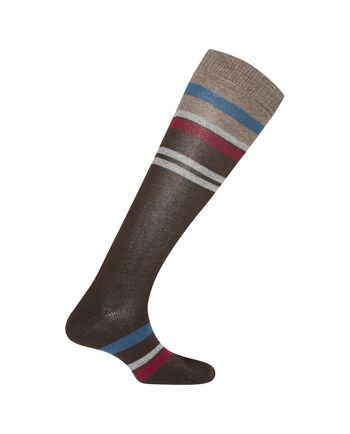 Chaussettes cachemire/laine - rayures (Grand) 5