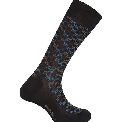 Mercerized cotton socks - squares - Street Style