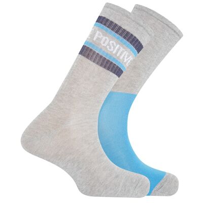 Pack of 2 cotton socks - Be Positive- American fist