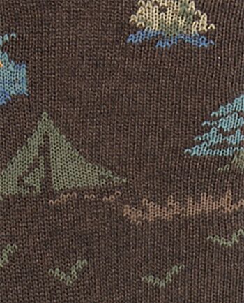 Chaussettes laine/coton/acrylique - paysage de montagne 4