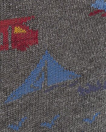 Chaussettes laine/coton/acrylique - paysage de montagne 6