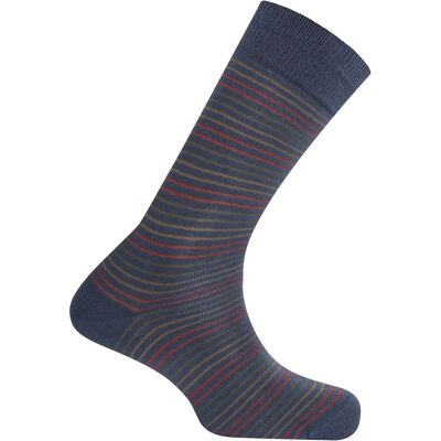 Chaussettes laine/coton/acrylique - rayures