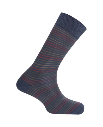 Chaussettes laine/coton/acrylique - rayures 1