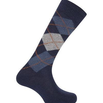 Cashmere/wool socks - rhombus