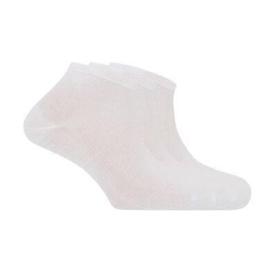 Lot de 3 chaussettes unies en coton - Basix