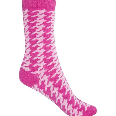 Cashmere/wool socks - houndstooth - Soft