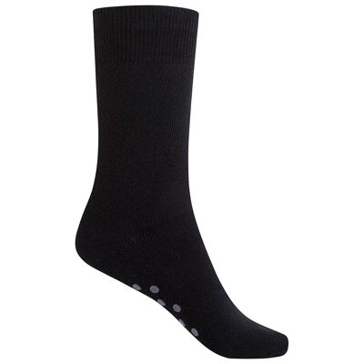 Cotton socks - Plain short non-slip (Black)