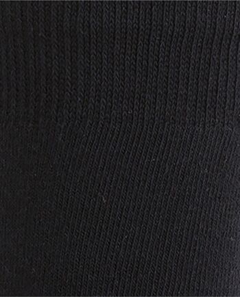 Chaussettes en coton - Courtes unies antidérapantes (Noir) 2