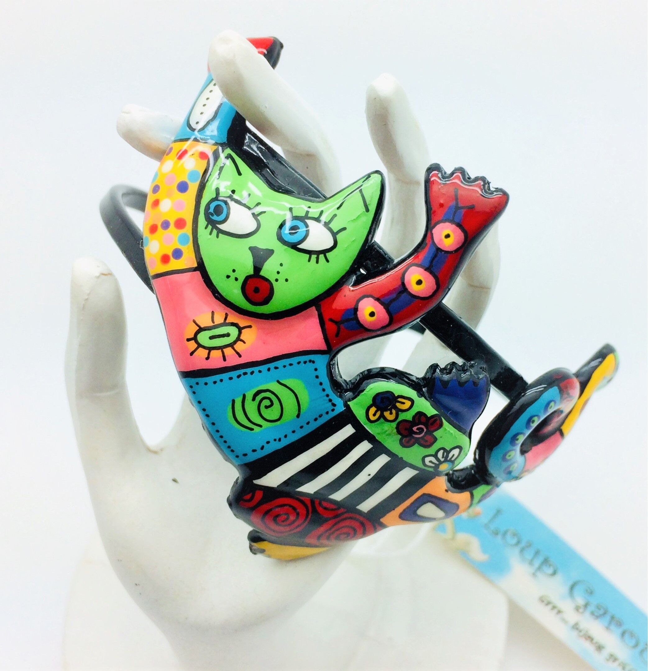 Pulsera brazalete gato trepador verde