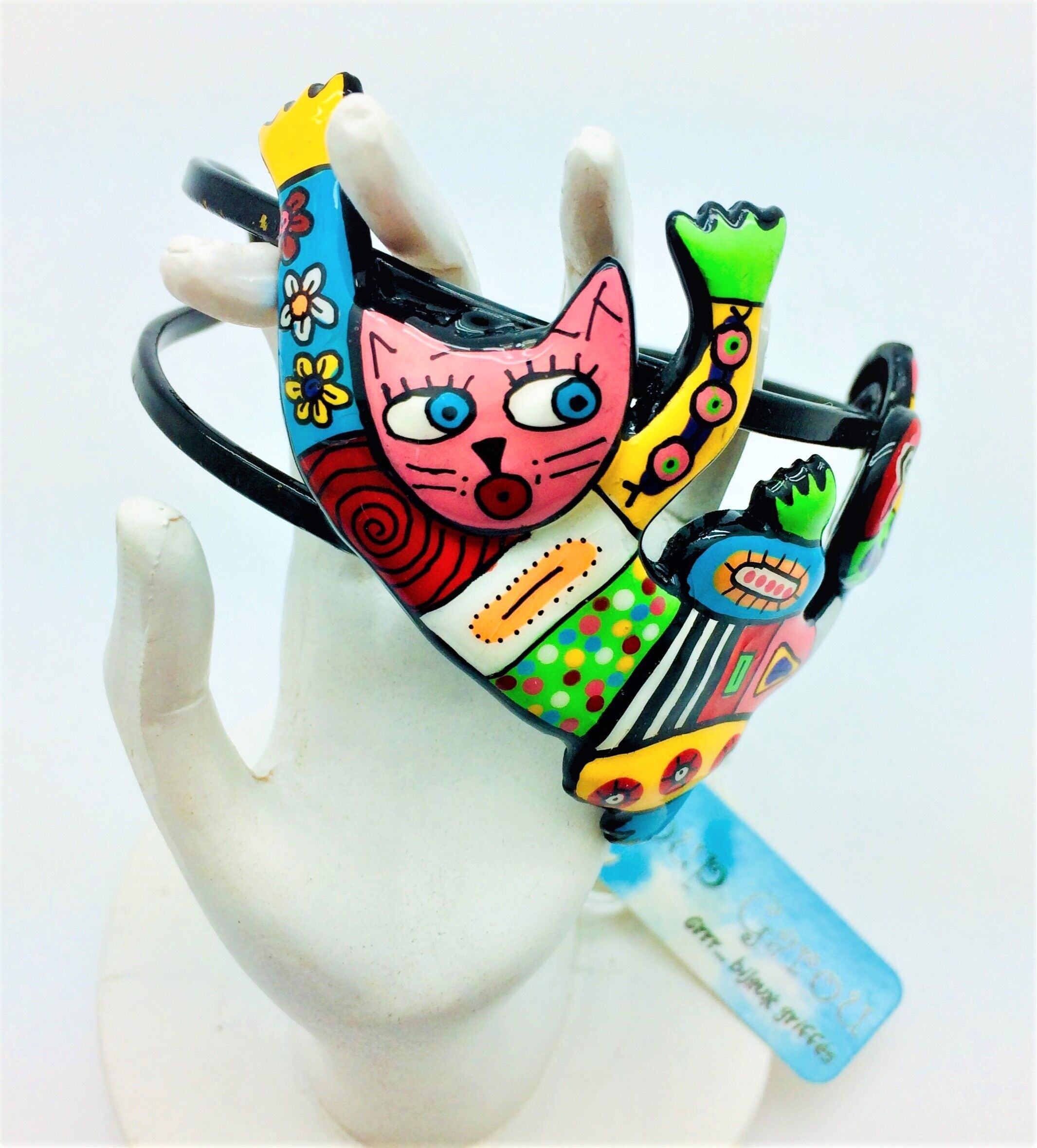 Pulsera rosa gato trepador