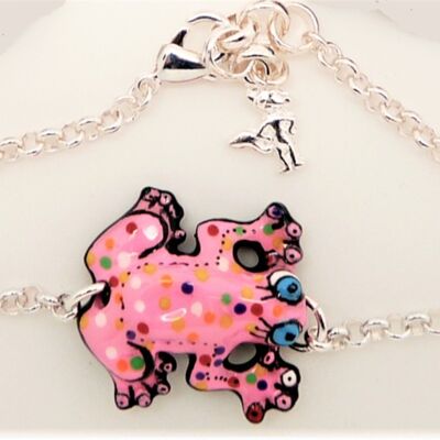 M1 rosa Frosch Armband