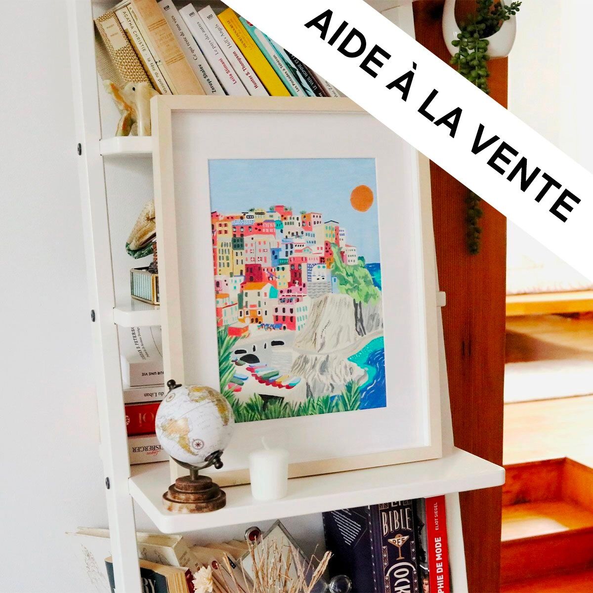 Präsentationsbeispiel Kleiner Pinsel - Cinque Terre - Mit Rahmen