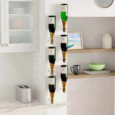 Lacrima vertical wall mounted bottle holder for Prosecco