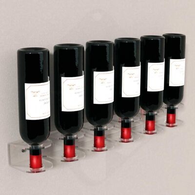 Wall-mounted horizontal Greek wine bottle holder