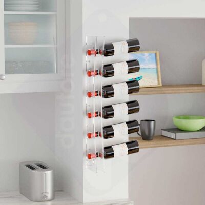 6-seater Trebbiano wall-mounted bottle holder.