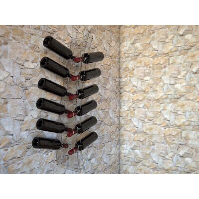 Tintilia Easy vertical wall-mounted 12-place bottle holder