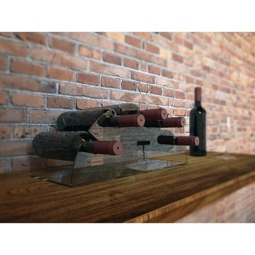 Portabottiglie 5 posti da tavolo modello Aglianico per bottiglie di vino