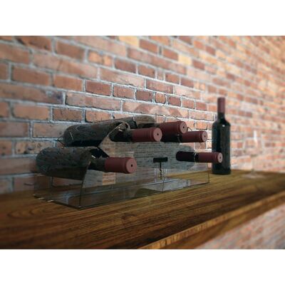 Botellero de sobremesa modelo Aglianico para 5 botellas de vino