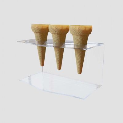 Counter Ice Cream Cone Holder with 3 holes