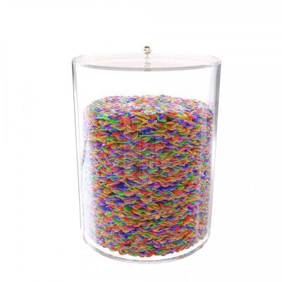 Circular candy holder and large granules