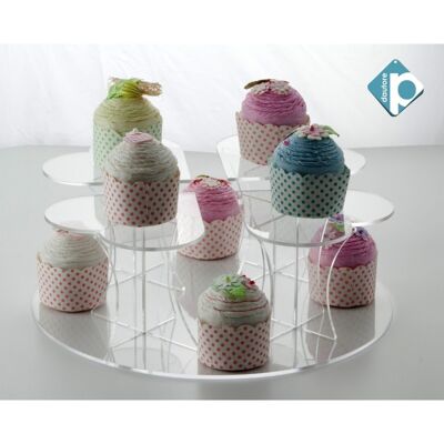 Cupcake-Ständer mit 4 Herzen