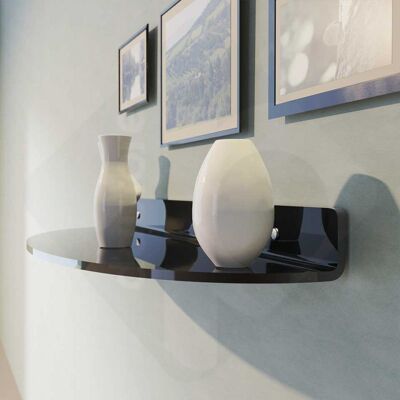 Curved wall shelf in plexiglass