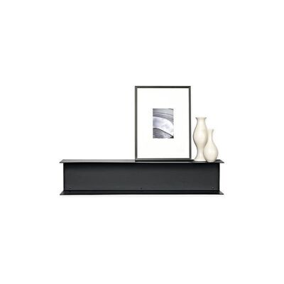 Black shelf with C profile for kitchen and living spaces