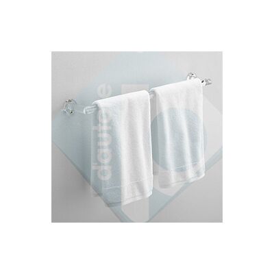 Tubular wall mounted towel holder