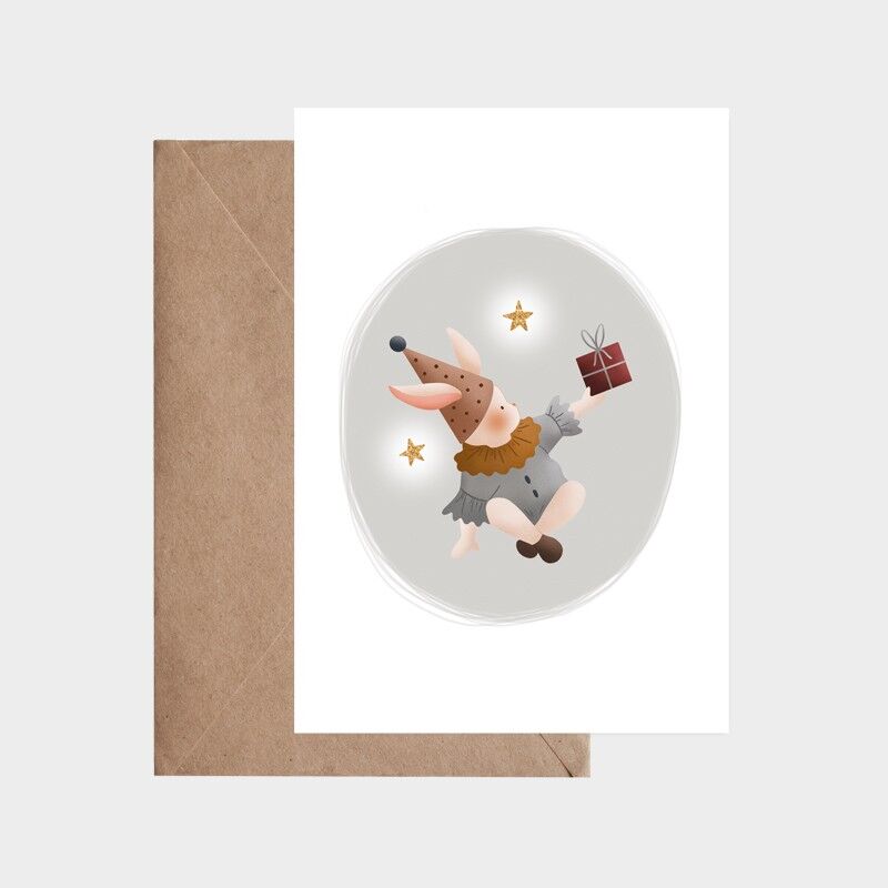 Postkarte - Spitzhutkaninchen